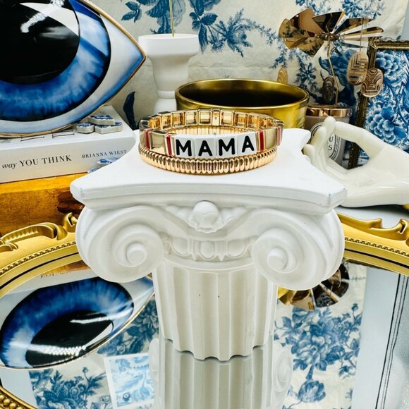 🆕 ROXANNE ASSOULIN 🧿 NWOT Golden MAMA Bracelet Set - Set of 2 - Picture 4 of 14